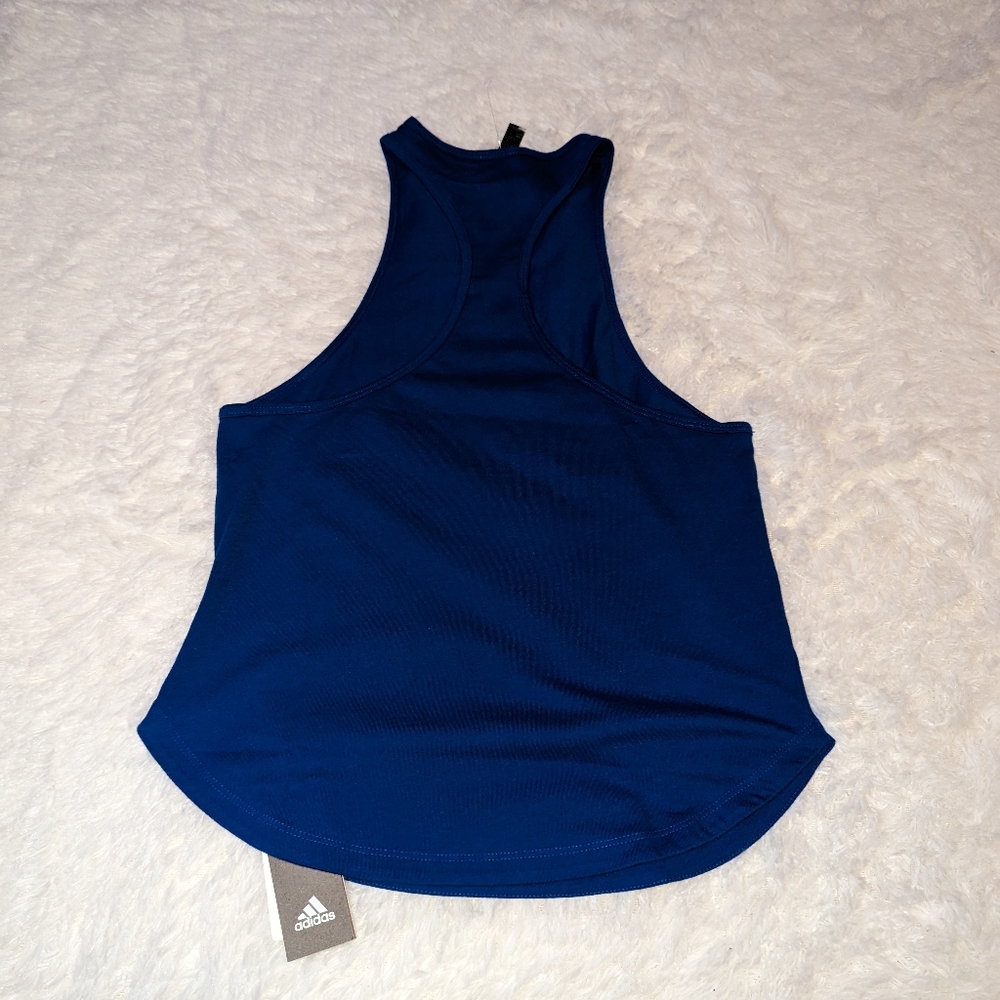 Nwts ADIDAS Women's Amer AAC Tank1 multi sport team royal blue sleeveless top - Picture 14 of 15